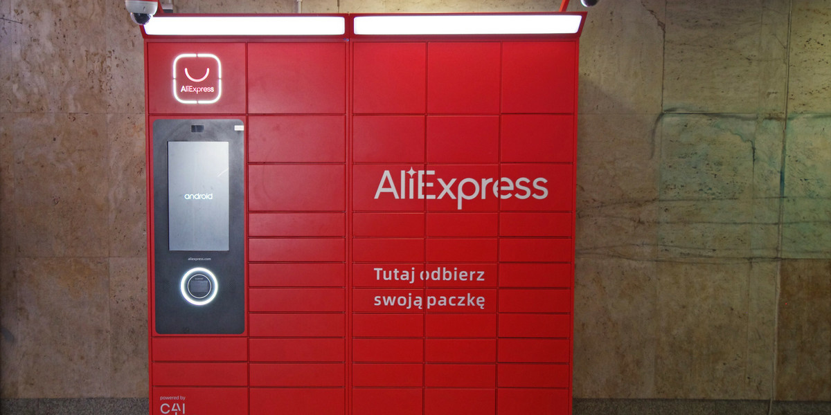 Maszyna AliExpress do odbioru paczek