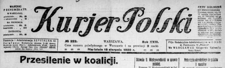 Kurier Polski - 15 sierpnia 1920 r.