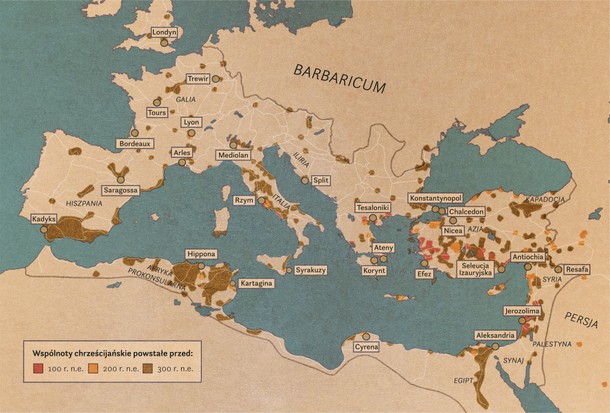 Mapa rozprzestrzeniania chrześcijaństwa