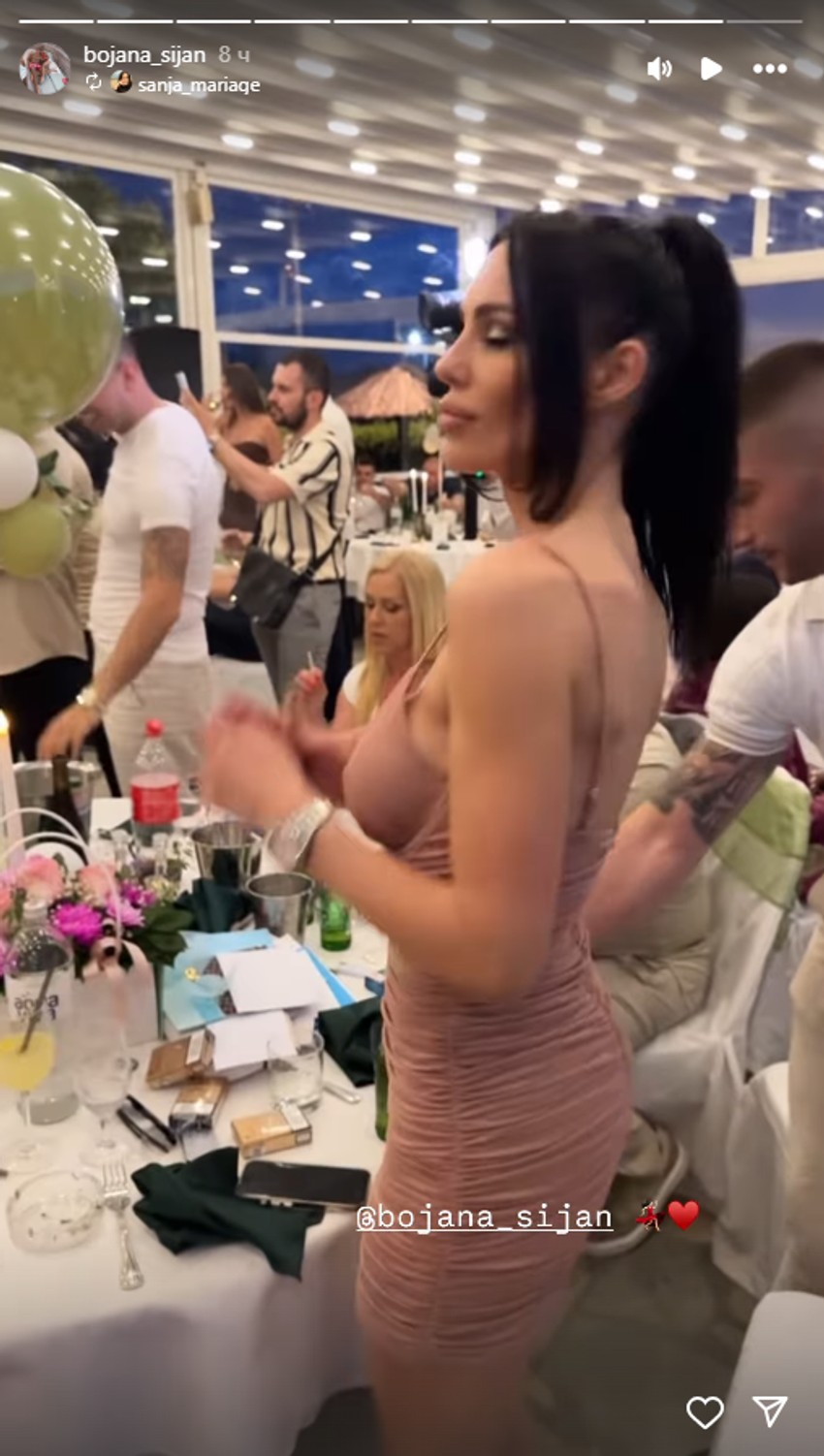 Bojana Šijan na krštenju sina