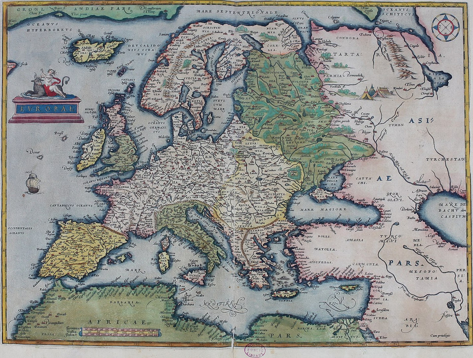 Mapa Europy z 1570 roku