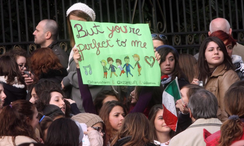 One Direction gorąco witani przez włoskich fanów