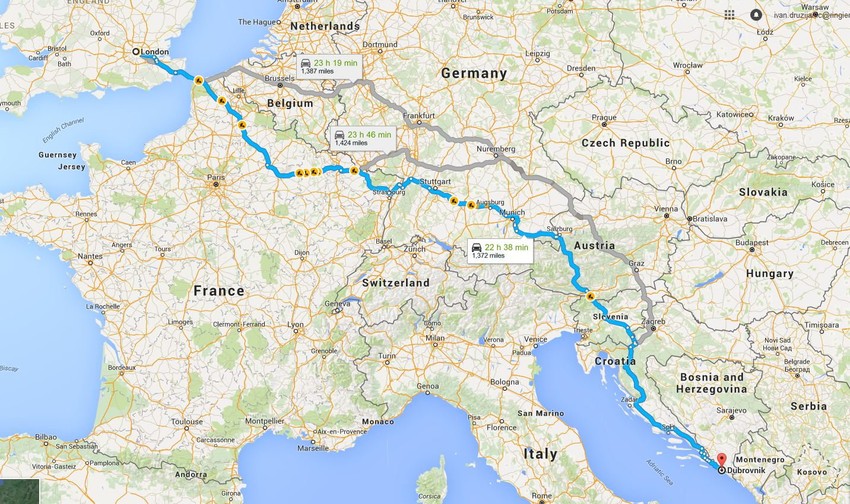 Od Dubrovnika do Londona ima 2.375 kilometara