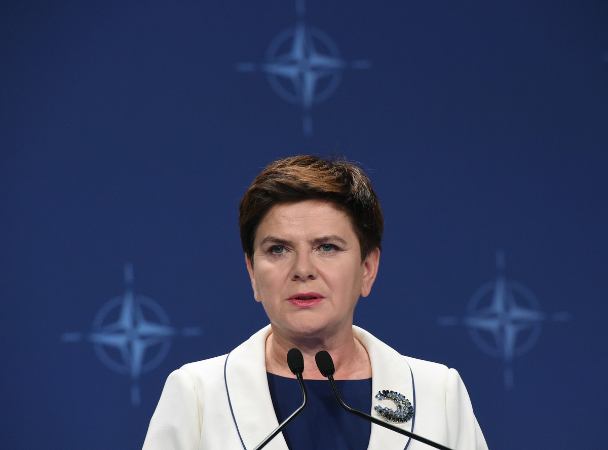Premier Beata Szydło podczas konferencji prasowej po szczycie NATO