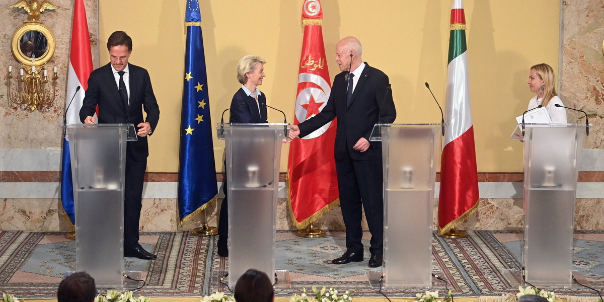 Konferencja prasowa po podpisaniu porozumienia UE-Tunezja