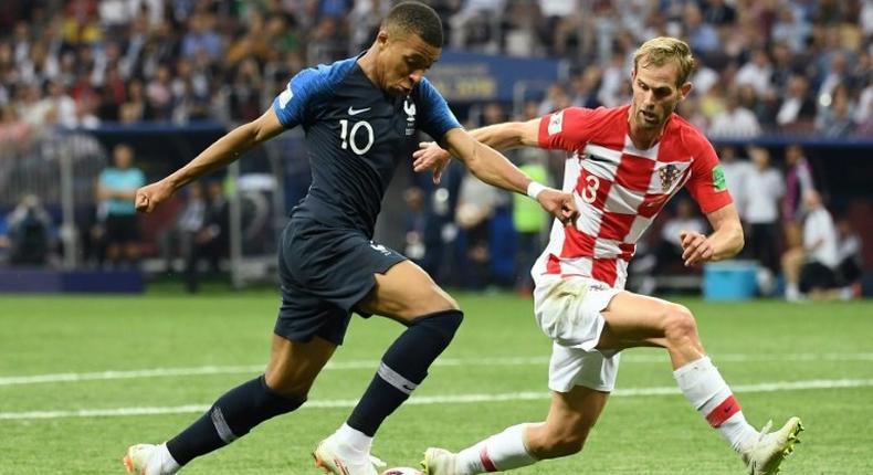 Heart scare: Croatia defender Ivan Strinic in action in the World Cup final