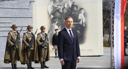Prezydent Duda w Markowej: Byliśmy wszyscy razem ofiarami hitlerowskiego terroru