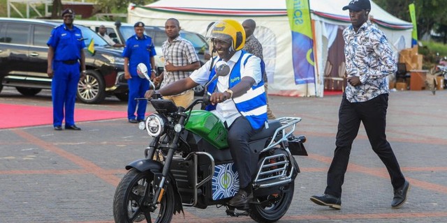 President Ruto announced a shift to electric motorbikes to combat rising fuel costs and environmental concerns.