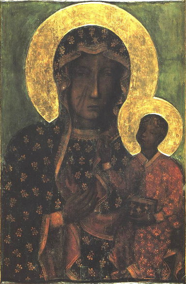 Obraz Matki Boskiej Częstochowskiej bez dekoracji i obramowania / Domena publiczna