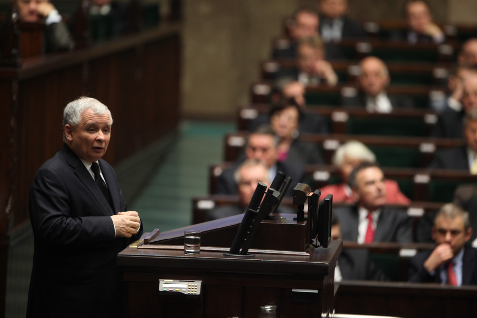 Jarosław Kaczyński, fot. PAP/Tomasz Gzell