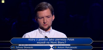 "Milionerzy" – który z poetów jako pierwszy Polak wszedł na Mont Blanc? Lekarz nie miał pojęcia