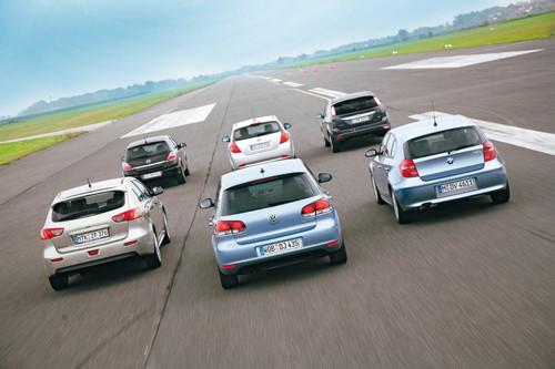 VW Golf VI kontra BMW 1, Ford Focus, Kia ceed, Mitsubishi Lancer i Opel Astra - Godzina prawdy dla Golfa