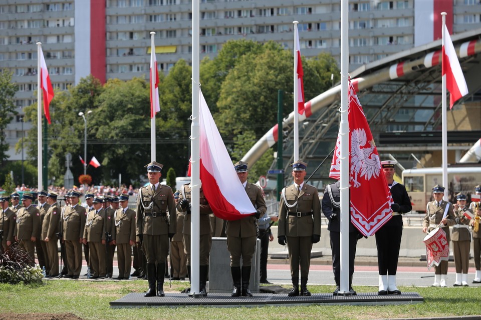 Defilada "Wierni Polsce" w Katowicach.