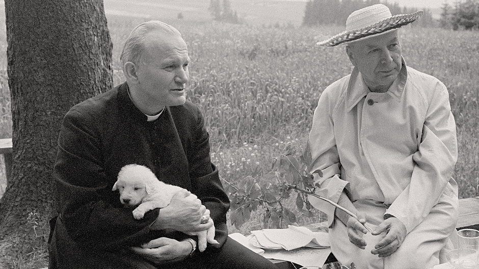 Kard Stefan Wyszyński i Kard Karol Wojtyła podczas wakacji 