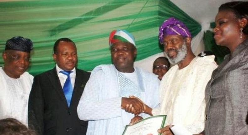 Lagos State Governor-elect, Akinwunmi Ambode receives certificate of return