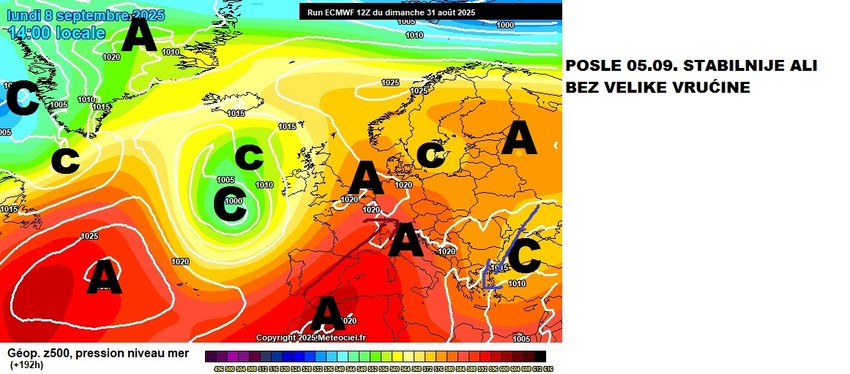 Posle 5. septembra stabilizacija i bez jačih vrućina