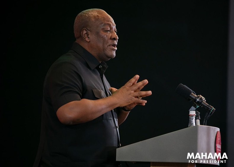 Former President John Dramani Mahama, during a media engagement at the Kempinski Hotel in Accra on Sunday, 7 July,