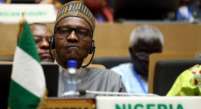 Nigeria's President Muhammadu Buhari attends the opening ceremony of the 26th Ordinary Session of the Assembly of the African Union at the AU headquarters in Ethiopia's capital Addis Ababa, January 30, 2016. REUTERS/Tiksa Negeri