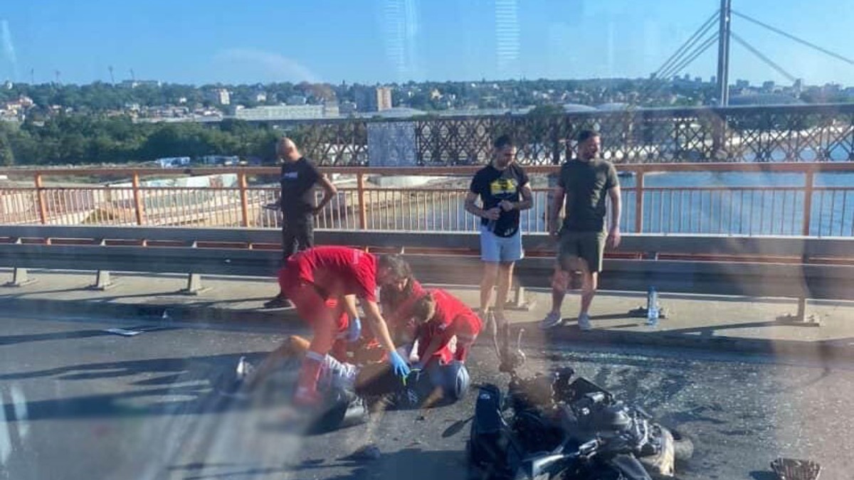 Oboren motociklista na Gazeli