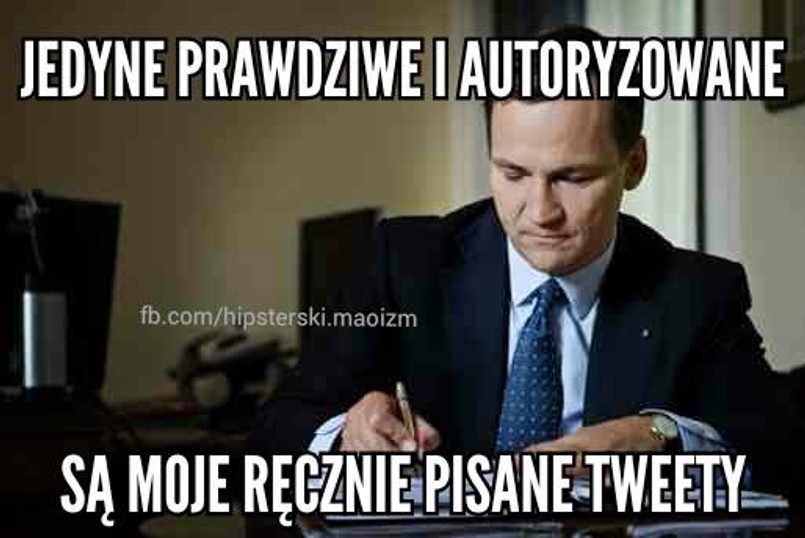 Radosław Sikorski zarzucił dziennikarzowi "Politico" brak możliwości autoryzacji. Marszałek Sejmu ufa tylko własnym tweetom.