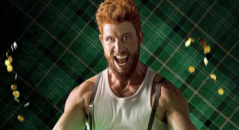 Pablo Schreiber as Mad Sweeney on American Gods.