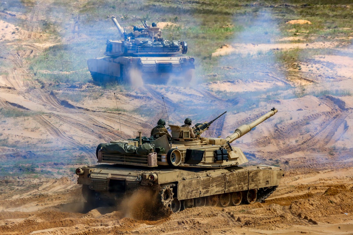 Tanks,Abrams,In,Latvia.,International,Military,Training,"saber,Strike,2017",