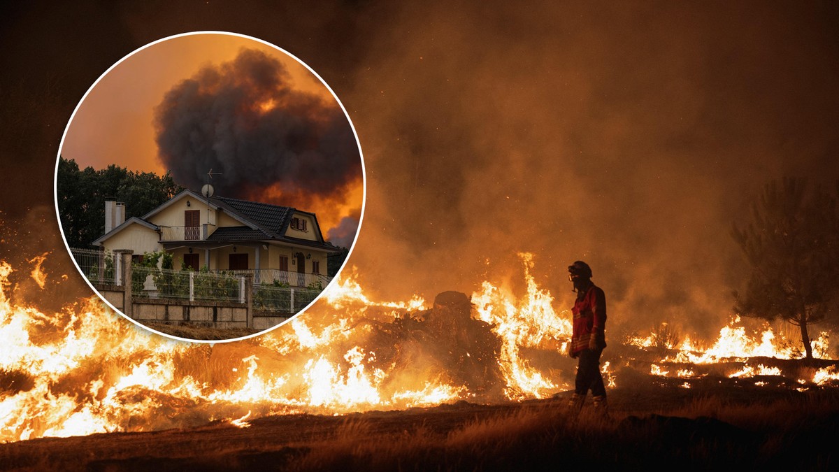 Portugalia w ogniu. Piekielny upał potęguje zagrożenie. Zdjęcia pokazują skalę tragedii