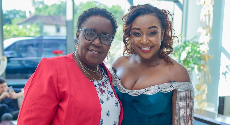 Betty Kyallo and her mother during the launch of of Kyallo Kulture S2