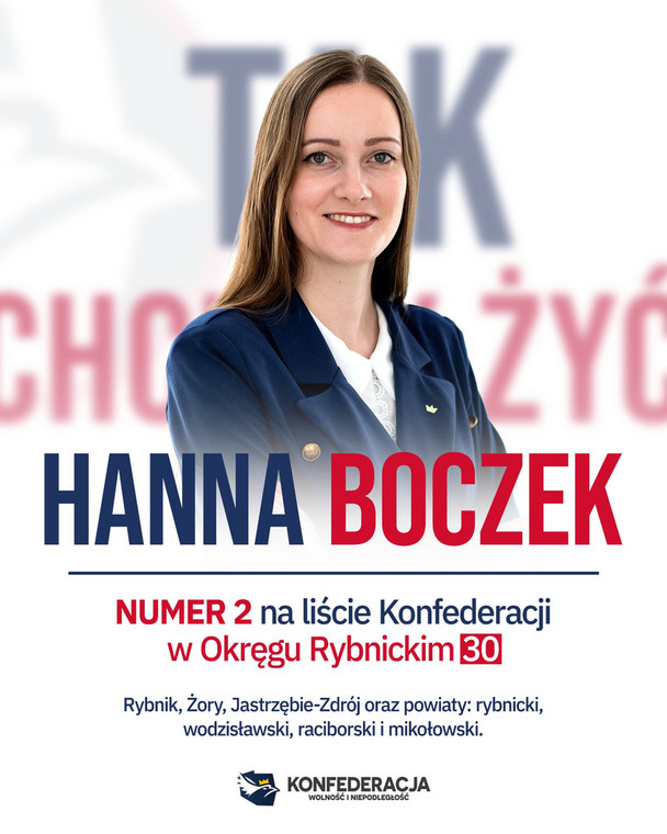 Plakat wyborczy Hanny Boczek
