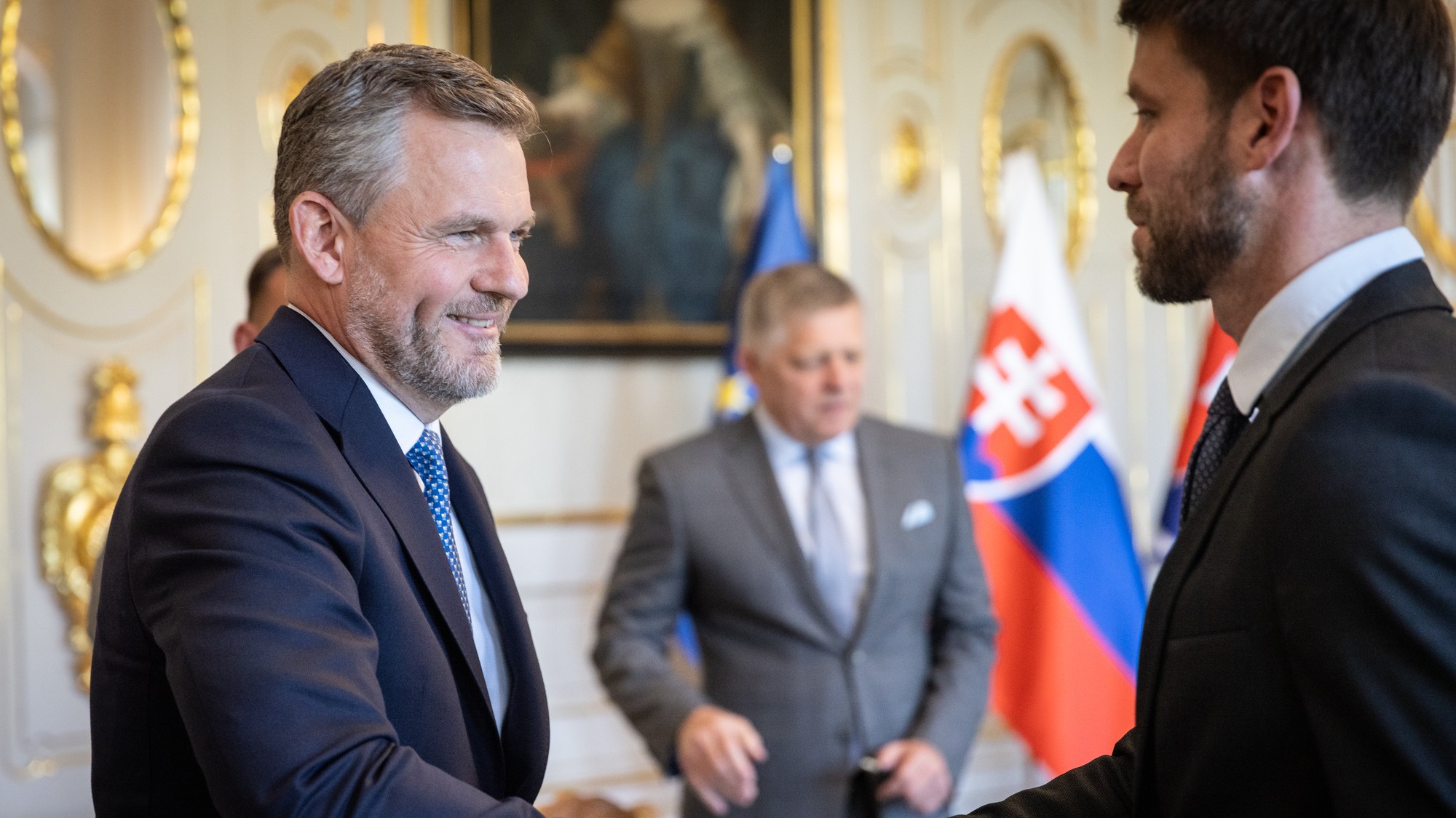 Okrúhly stôl predsedov parlamentných strán u prezidenta Petra Pellegriniho 17.6.2025