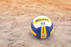 Pies pomaga siatkarzowi w utrzymaniu formy w czasie pandemii koronawirusa