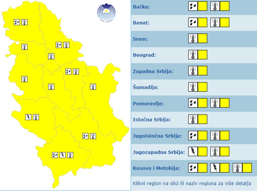 Metoalarm za 25 oktobar