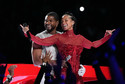 Usher i Alicia Keys podczas Super Bowl