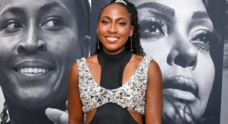 Coco Gauff at the Time Women of the Year Gala on March 5, 2024.Gilbert Flores/Variety via Getty Images