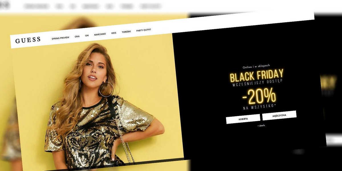 Guess - wyprzedaż na Black Friday 2019