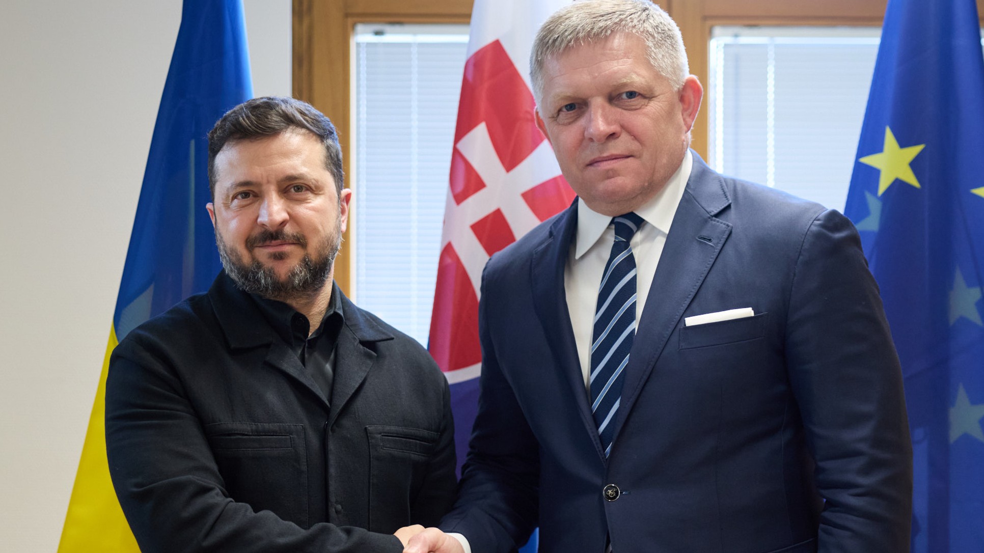 Volodymyr Zelenskyj a Robert Fico.