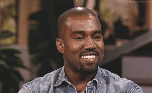 Ritka pillanat! Kanye West vigyorog, mint a tejbetök!