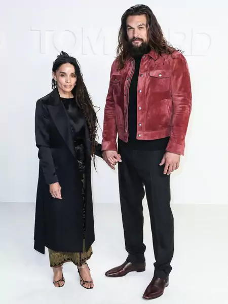 Jason Momoa i Lisa Bonet na pokazie Toma Forda w 2020 r. / East News