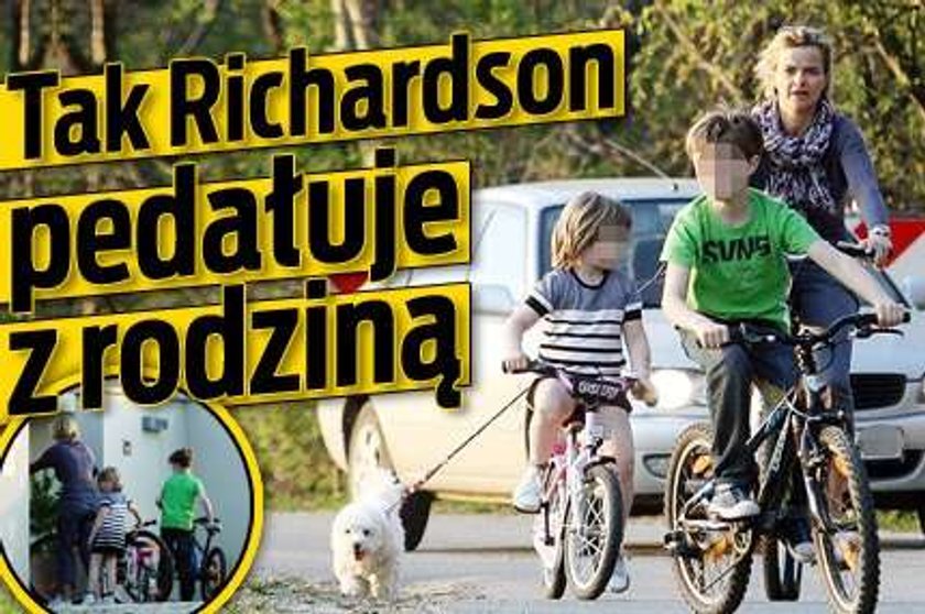 Tak Richardson pedałuje z rodziną. FOTY