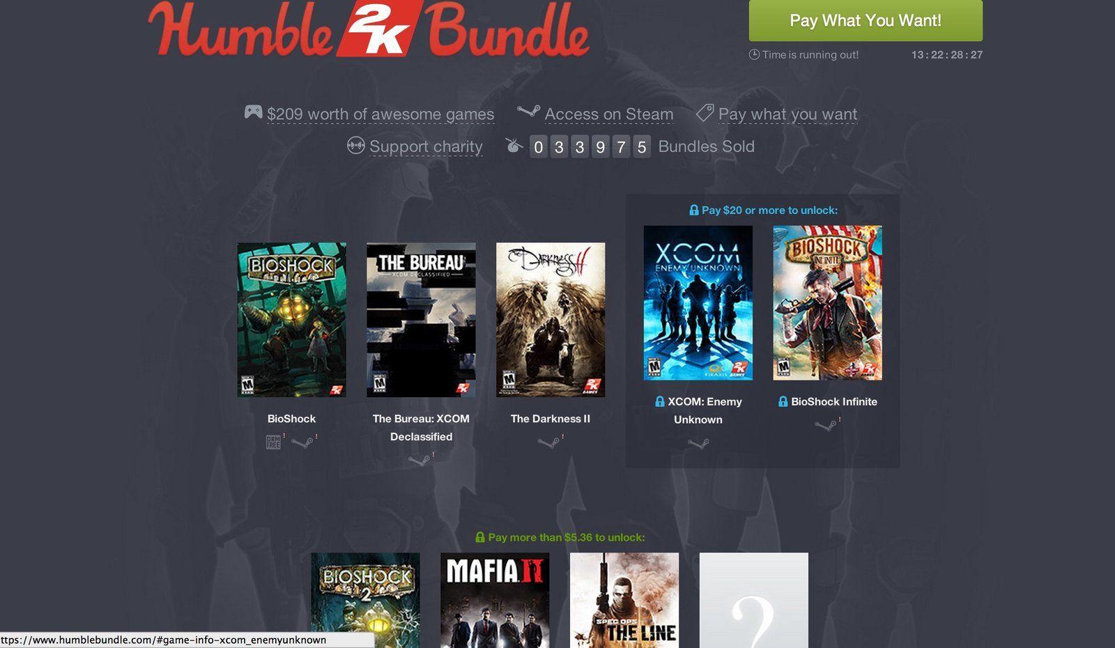 Humble Bundle aktuálne patrí hrám od 2K Games