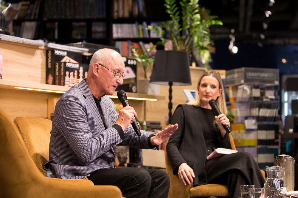 Jozef Banáš a Adela Vinczeová na uvedení knihy Tichá rebelka Timrava.