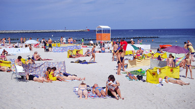 Ustka - kamery na plaży