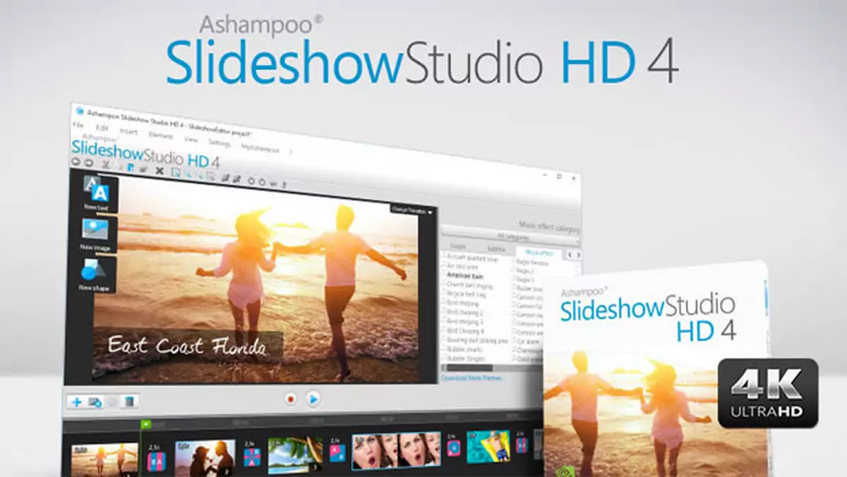 Ashampoo Slideshow Studio HD 4 - program do tworzenia pokazów slajdów z dużą liczbą efektów do pobrania!