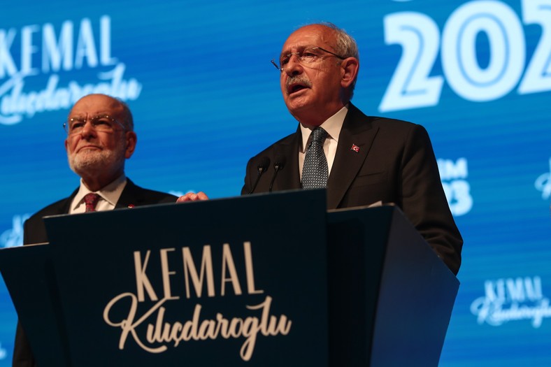 Kemal Kilicdaroglu w wyborczą noc.