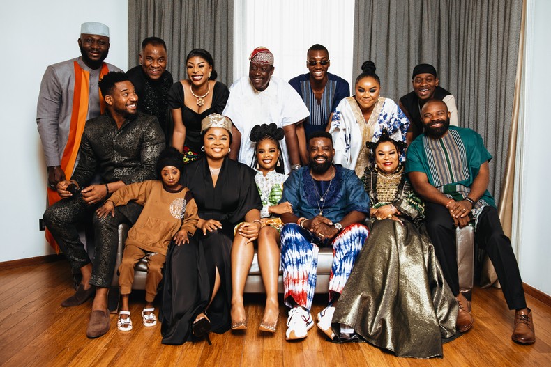 Kunle Afolayan and the entire cast of Aníkúlápó series [Netflix]