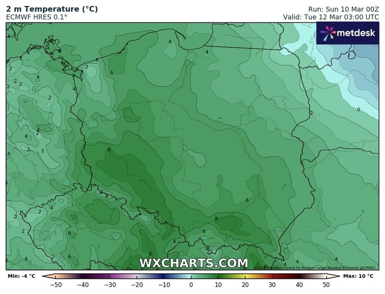 W nocy już nigdzie nie spodziewamy się przymrozków