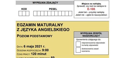 Matura 2021. Egzamin z języka angielskiego: arkusze egzaminacyjne CKE