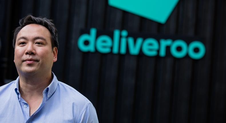 Will Shu, Deliveroo CEO and cofounder, inaugurates its first Deliveroo kitchen site in France, called Deliveroo Editions on July 3, 2018 in Saint-Ouen, France.
