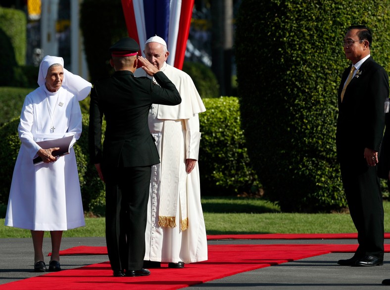 Papież z kuzynką w Tajlandii