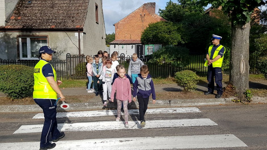 Zajęcia w Mielenku. Fot. Policja